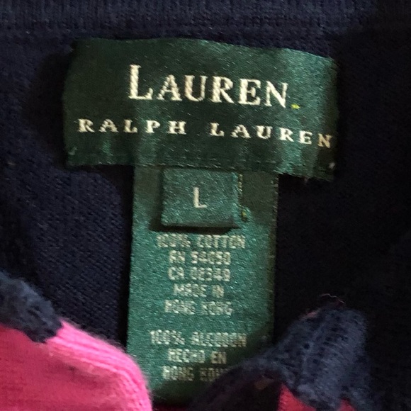 Ralph Lauren blue and pink striped polo - Picture 2 of 2